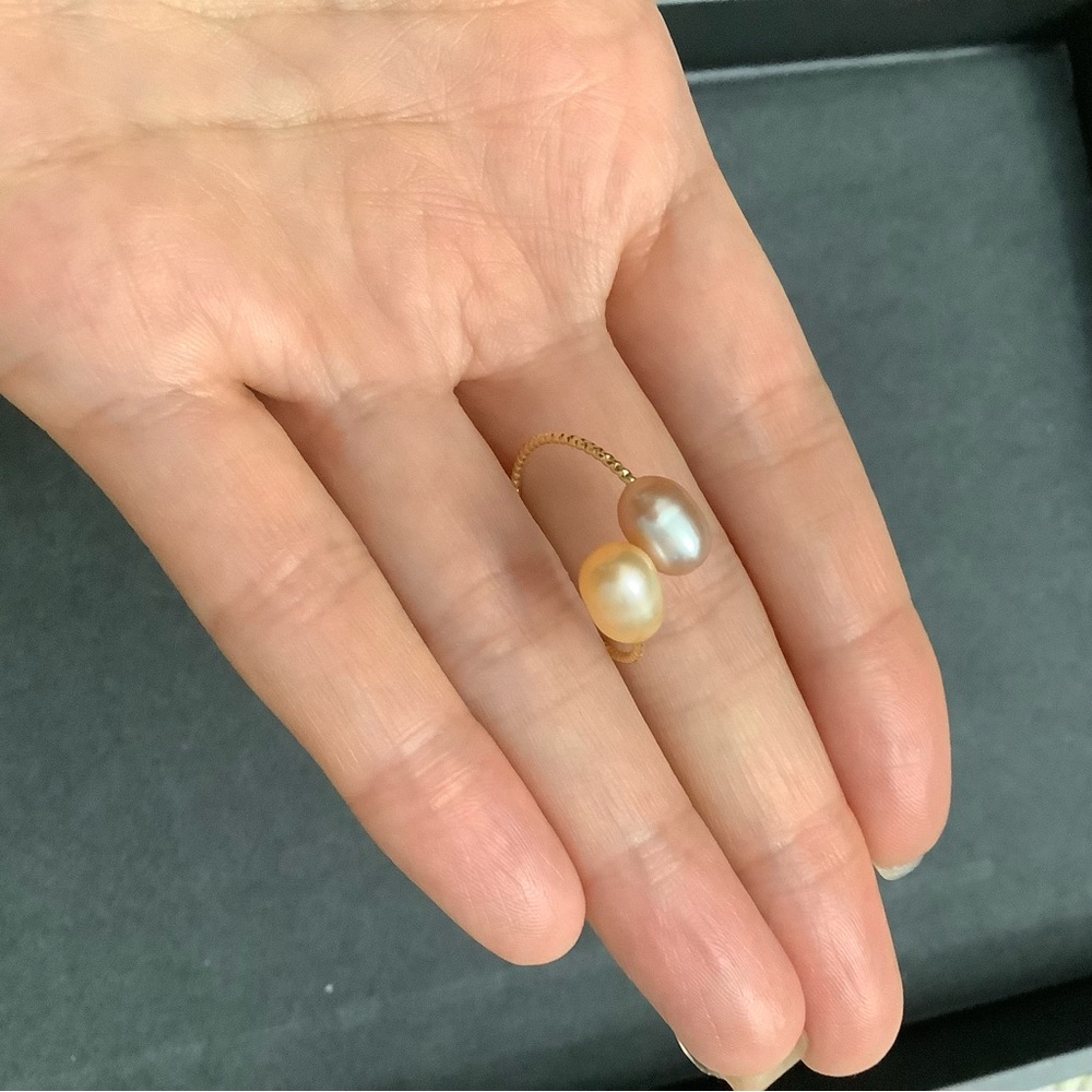 Fresh water pearl ring